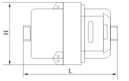 立式容積(ji)式水表外形尺寸(cùn)圖