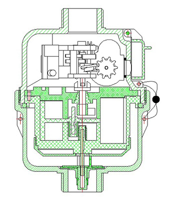 容積式水表(biǎo)(尼龍塑殼)原理(li)圖